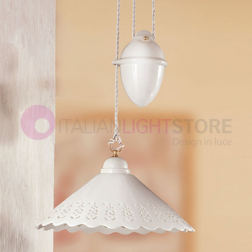 VOLTERRA Classic Up and Down Pendant Lamp White Ceramic