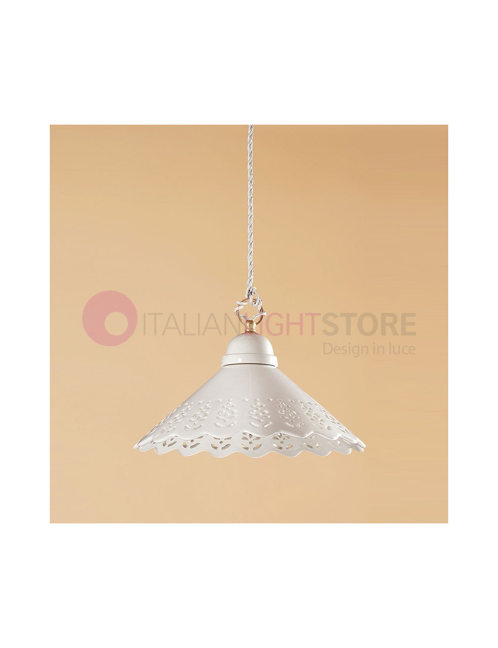 VOLTERRA Pendant Light Ceramic d. 30 Rustic Country