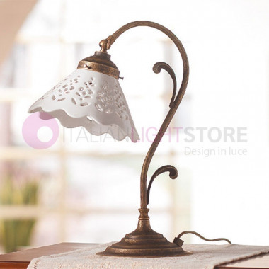 VOLTERRA Table Lamp Pottery Rustic Country Style