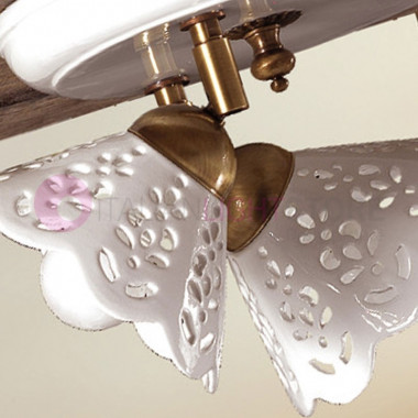 VOLTERRA Ceiling Lamp with 3 Adjustable Spotlights in Ceramic