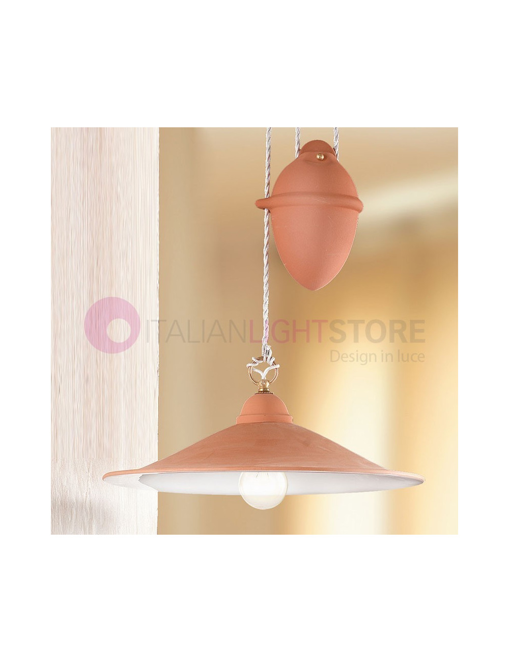 TERRICCIOLA Up and Down Pendant Lamp Rustic Terracotta