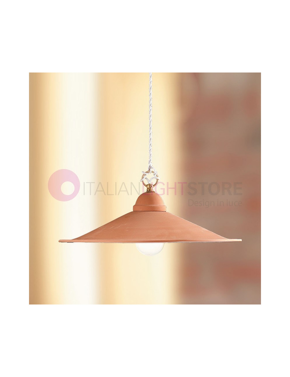 TERRICCIOLA Suspension Pendant Lamp Hand-made Italian Terracotta