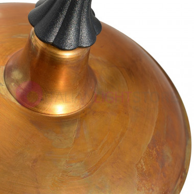 NIKE ANTRACITE 8151-b7 LIBERTI LAMP Lampada a Parete da Esterno con piatto in ottone anticato