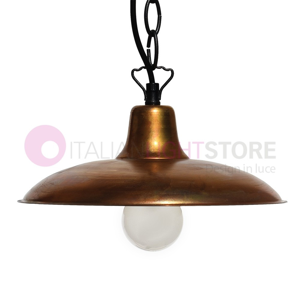 NIKE ANTRACITE 8158 LIBERTI Suspension lamp with antique brass plate