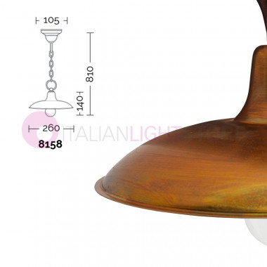 NIKE ANTRACITE 8158 LIBERTI Suspension lamp with antique brass plate