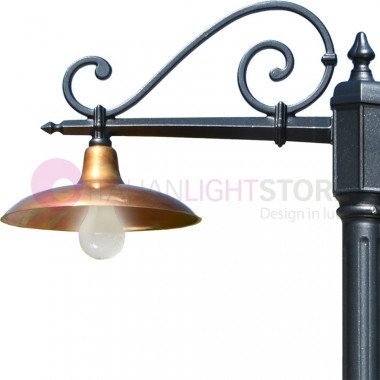 NIKE ANTHRAZIT 8164/2L LIBERTI LAMPE Gartenlampe 2 Leuchten mit antiken Messingplatten