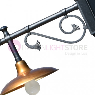 NIKE ANTHRACITE 8165/1L Lampe de jardin 1 lumière avec plaque en laiton antique