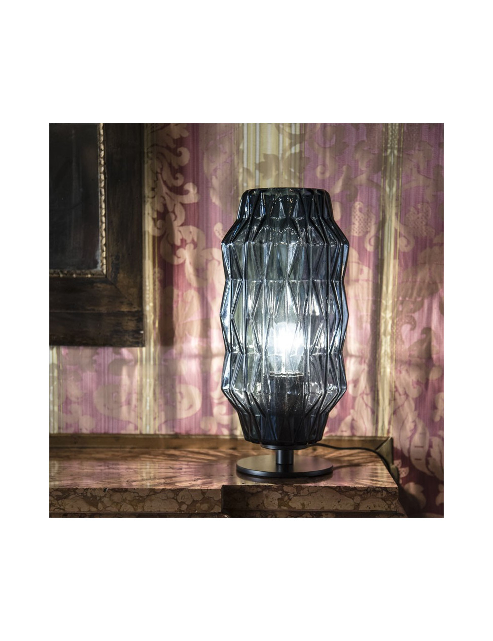 Lampe de Table ORIGAMI en verre soufflé Design moderne | Selene