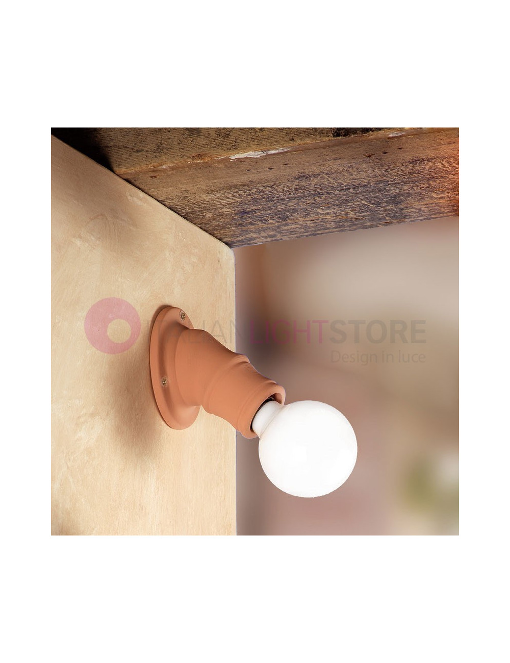 CORTONA Rustic Oblique Wall Light Italian Terracotta