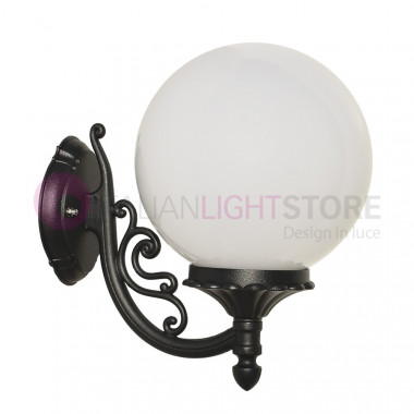 ORIONE ANTRACITA 1822-B5R LIBERTI LAMP Lámpara de pared para exteriores con globo de esfera de policarbonato d.25