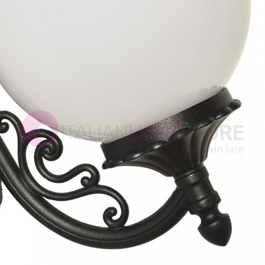 ORIONE ANTRACITA 1822-B5R LIBERTI LAMP Lámpara de pared para exteriores con globo de esfera de policarbonato d.25