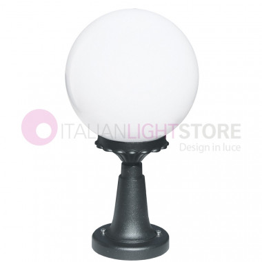 ORIONE ANTHRACITE 1825 LIBERTI LAMP Gate light h. 47 for Exterior with sphere globe polycarbonate d.25