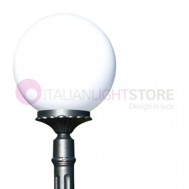 ORIONE ANTRACITE 1830/1L LIBERTI LAMP Lampione h. 208 per Esterno Giardino con sfera globo policarbonato d.25