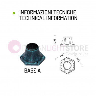 ORIONE ANTHRAZIT 1828/1L LIBERTI LAMPE Laternenpfahl h. 110 für Garten im Freien mit Kugelglobus Polycarbonat d.25