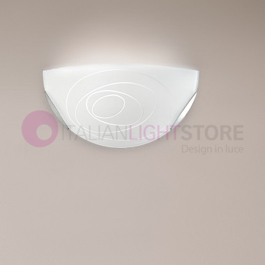 KENT FABAS 3061-21-102 Applique in Vetro Bianco Design Moderno