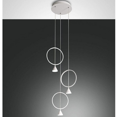 SIRIO 3388-47 FABAS Suspension Lamp 3 Led Lights Modern Design