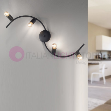 SNAKE Ceiling and wall lamp 4 lights Modern Industrial style