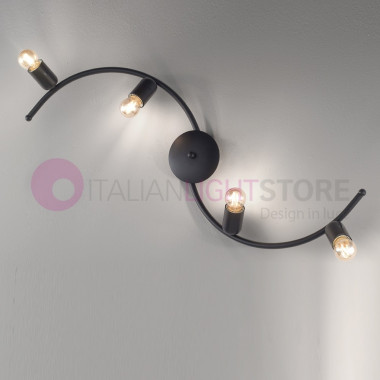 SNAKE Ceiling and wall lamp 4 lights Modern Industrial style