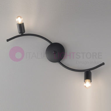 SNAKE Ceiling and wall lamp 2 lights Modern Industrial style