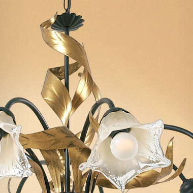 MELISSA Kronleuchter mit 8 Leuchten im Iron Classic Florentine Style