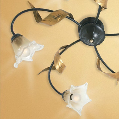 MELISSA by Padana Chandeliers, Ceiling Lamp 5 Lights Florentine Floral Style