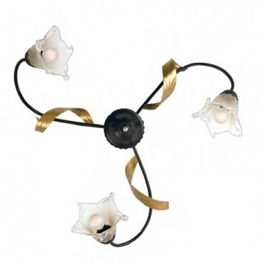 MELISSA by Padana Chandeliers, Ceiling lamp 3 Lights Iron Florentine Floral Style