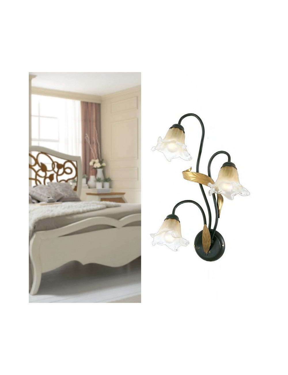 MELISSA by Padana Chandeliers, Wall Lamp Ferro 3 Lights Classic Florentine Style