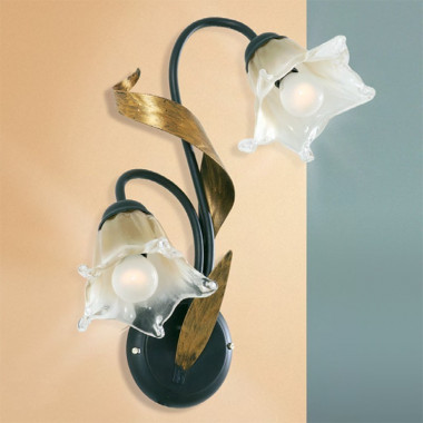 MELISSA by Padana Chandeliers, Iron Wall Lamp Classic Floral Style Florentine