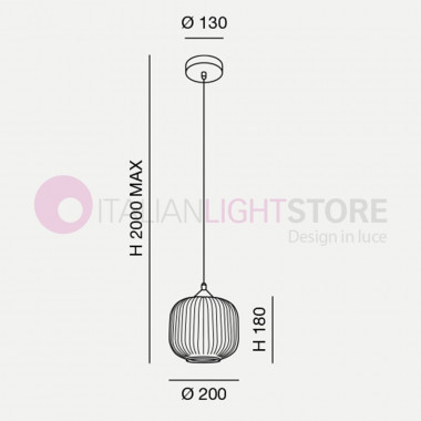 DOCK 3584-40 Fabas luce Cast Glass Wall Lamp Modern Industrial Style