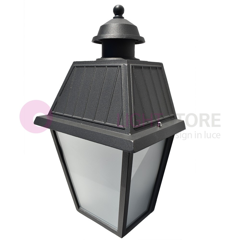 RIVALBA Half Lantern Applique Murale Extérieure Verre Satin