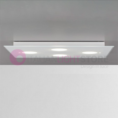 GALATEA LAMEXPORT GD0205/4PL Plafonnier L. 50 x 40 Verre blanc Design moderne
