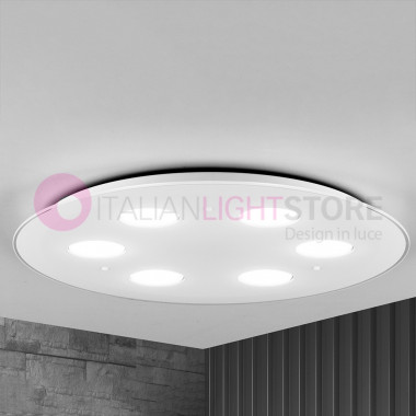 GALATEA LAMEXPORT GD0205/PL52 Round Ceiling Lamp d.52 White Glass Modern Design