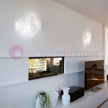 FRIDA AG GEALUCE Modern Wall Lamp with Silk-screened Glass GEALUCE