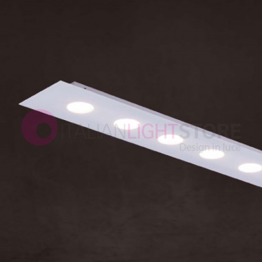 GALATEA GD0205/PL6L LAMEXPORT Lámpara de techo L. 111 x 20 Vidrio blanco Diseño moderno