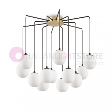 Rapsodia Ideal Lux arte. 236957 - Lámpara de araña con 12 luces led con esferas de vidrio