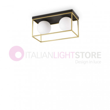 Lingotto Ideal Lux art. 198149 - ceiling lamp decorative brass cage ceiling lamp - modern design