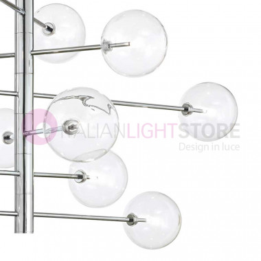 EQUINOXE Ideal Lux art. 200118 chrome - modern design pendant chandelier