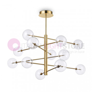 EQUINOXE Ideal Lux art. 200125 brass - modern design pendant chandelier