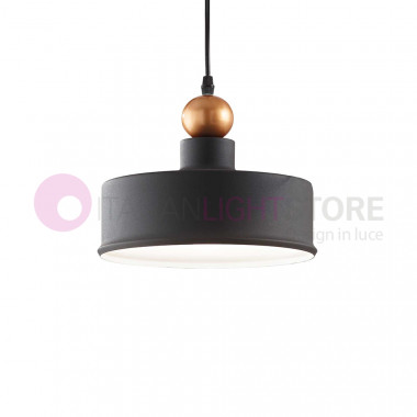 TRIADE Ideal Lux art 221489 -  Sospensione lampadario cucina in metallo grigio scuro -  illuminazione diretta