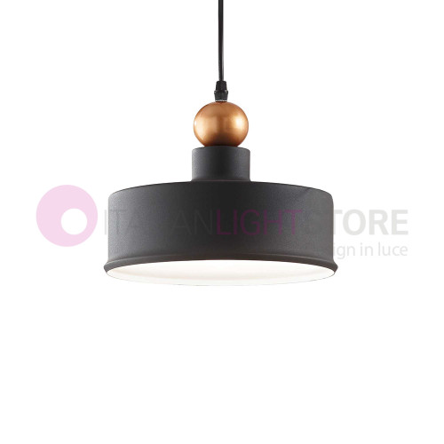 TRIADE Ideal Lux art 221489 - Lustre de cuisine en métal gris foncé - éclairage direct