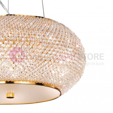 Golden pendant lamp Pashà Ideal Lux