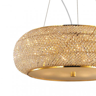 Lampada a sospensione dorata Pashà Ideal Lux 082257