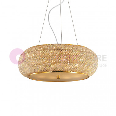 Lampada a sospensione dorata Pashà Ideal Lux 164984