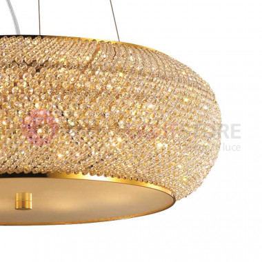 Golden pendant lamp Pashà Ideal Lux 164984