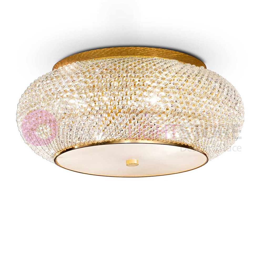 Ceiling lamp Golden ceiling lamp Pashà pl14 Ideal Lux165004