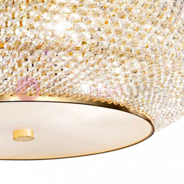 Plafoniera Lampada da soffitto dorata Pashà pl14 Ideal Lux165004