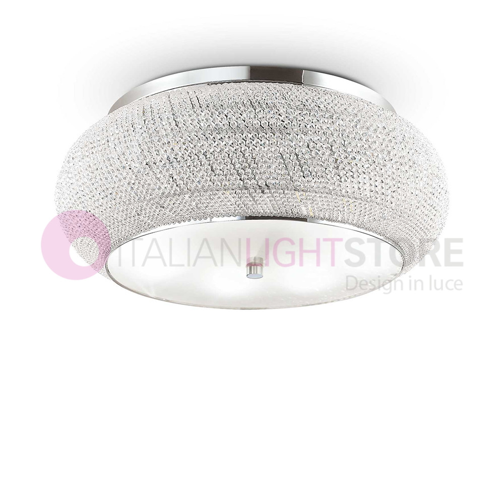 Modern design ceiling chandelier Pashà Ideal Lux Art 164991 chrome