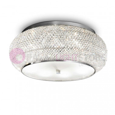 Ceiling chandelier modern design Pashà Ideal Lux Art 100746 chrome