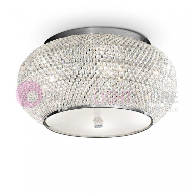 Ceiling chandelier modern design Pashà Ideal Lux Art 100784 chrome