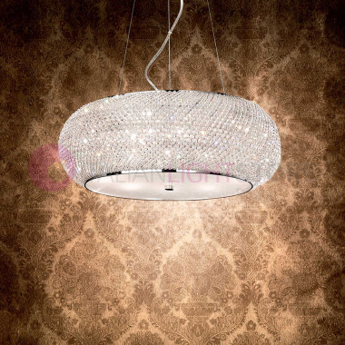 Modern design pendant lamp Pashà Ideal Lux Art 164977 chrome